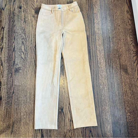 Aritzia Pants - Wilfred (Aritzia) Faux Suede Brown Pants straight leg size 2